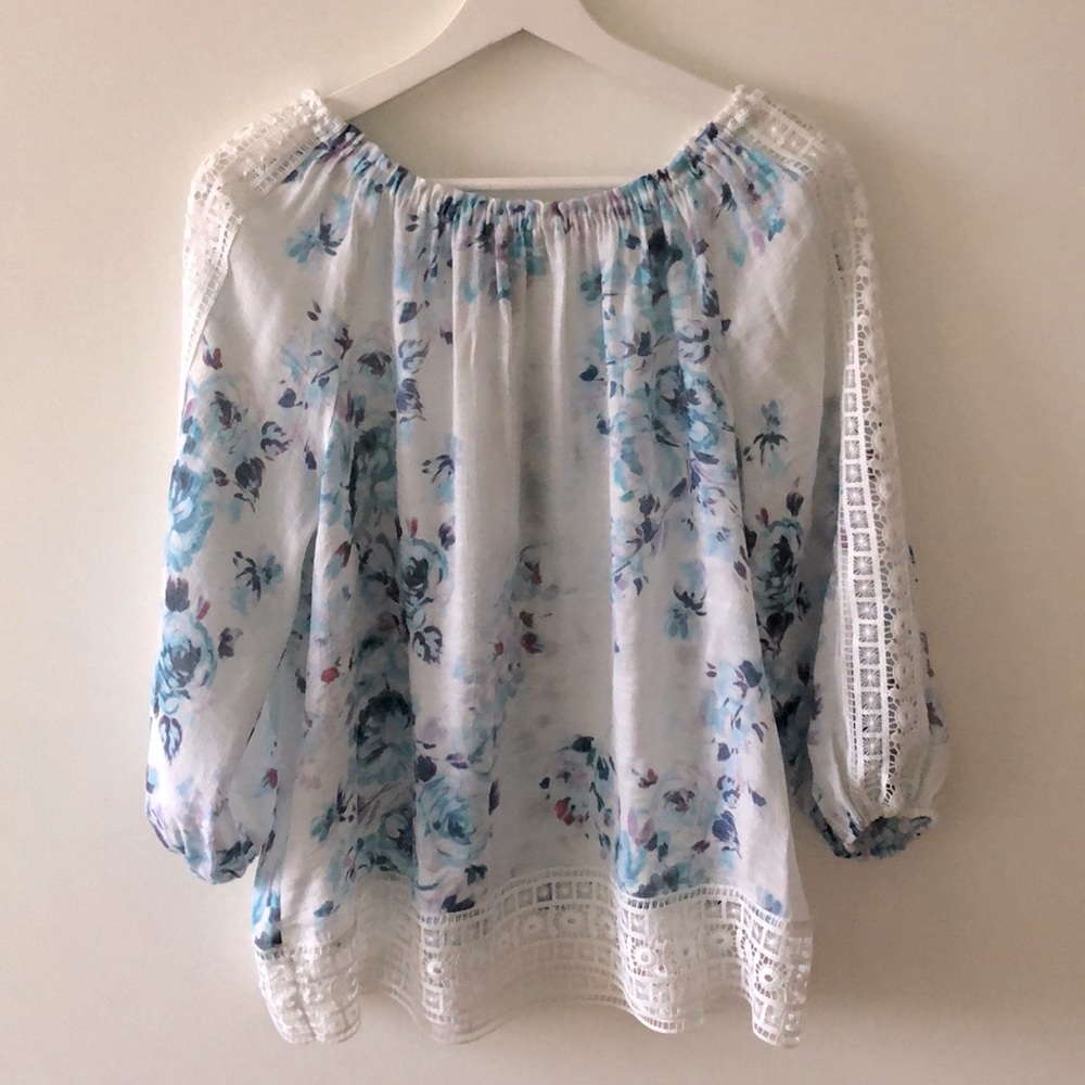 Zac & Rachel Floral Blouse Size Small